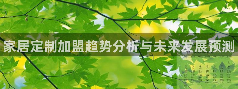 ug环球正网包杀：家居定制加盟趋势分析与